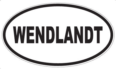 WENDLANDT - Oval Sticker