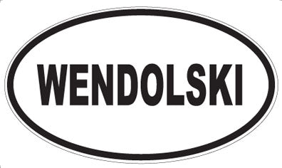 WENDOLSKI - Oval Sticker