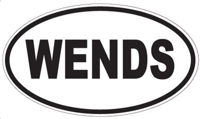 WENDS - Oval Magnet