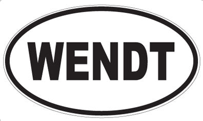 WENDT - Oval Sticker
