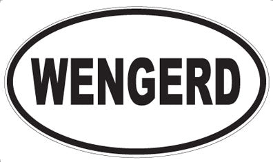 WENGERD - Oval Sticker