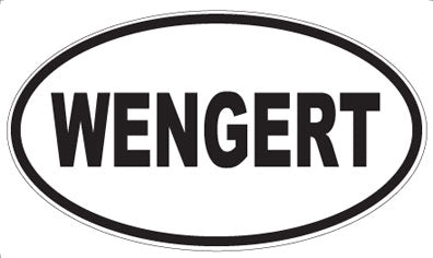 WENGERT - Oval Sticker