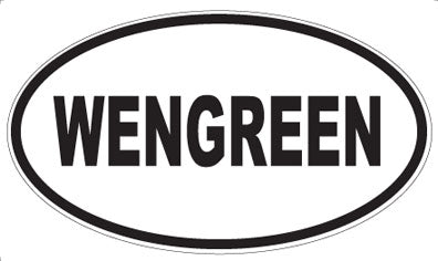 WENGREEN - Oval Sticker