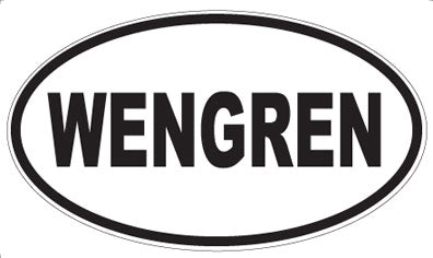 WENGREN - Oval Sticker