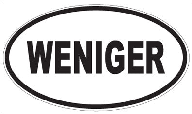 WENIGER - Oval Sticker