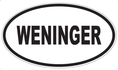WENINGER - Oval Sticker