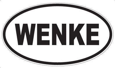 WENKE - Oval Sticker