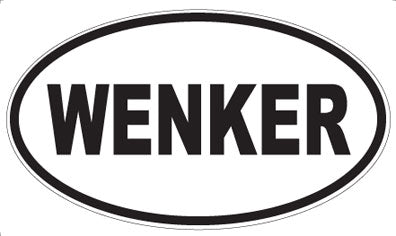 WENKER - Oval Sticker