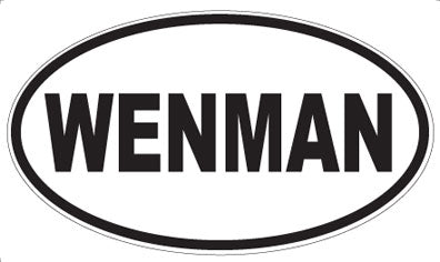 WENMAN - Oval Sticker