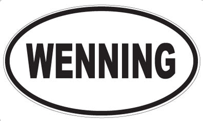 WENNING - Oval Sticker