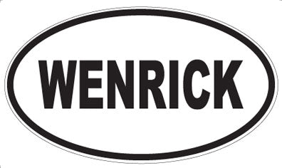 WENRICK - Oval Sticker