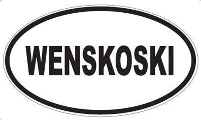 WENSKOSKI - Oval Sticker