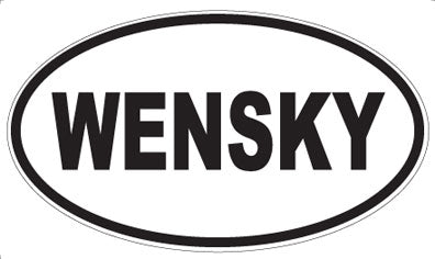 WENSKY - Oval Sticker