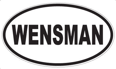 WENSMAN - Oval Sticker