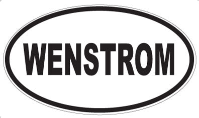 WENSTROM - Oval Sticker
