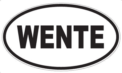 WENTE - Oval Sticker