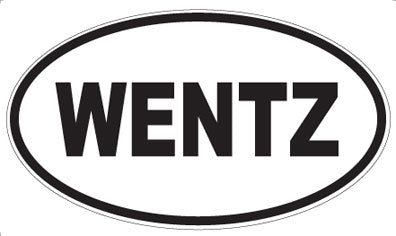 WENTZ - Oval Sticker