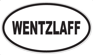 WENTZLAFF - Oval Sticker