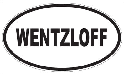 WENTZLOFF - Oval Sticker