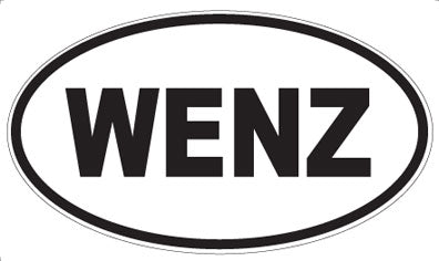WENZ - Oval Sticker