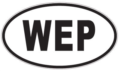 WEP - 3 Letter Initials Oval Sticker