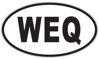 WEQ - 3 Letter Initials Oval Magnet