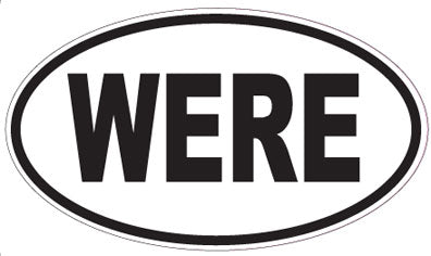 WERE - Oval Sticker