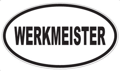 WERKMEISTER - Oval Sticker