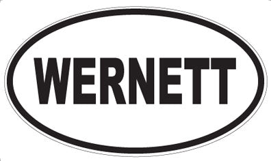 WERNETT - Oval Sticker