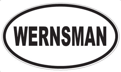 WERNSMAN - Oval Sticker