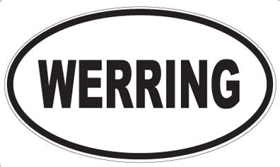 WERRING - Oval Sticker