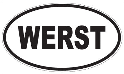 WERST - Oval Sticker