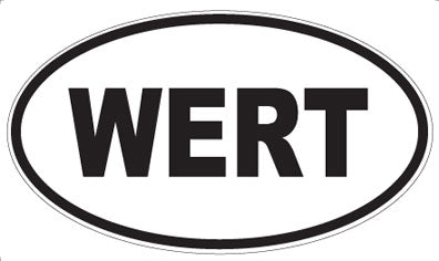 WERT - Oval Sticker