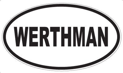 WERTHMAN - Oval Sticker