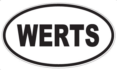 WERTS - Oval Sticker