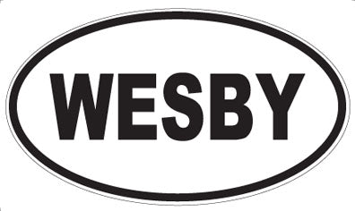 WESBY - Oval Sticker