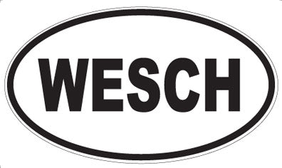 WESCH - Oval Sticker