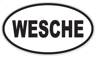 WESCHE - Oval Sticker