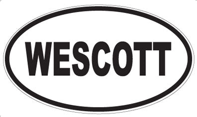 WESCOTT - Oval Sticker