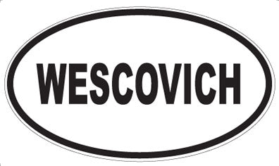 WESCOVICH - Oval Sticker