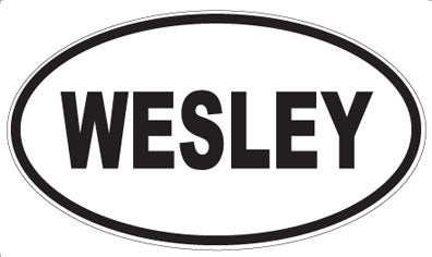 WESLEY - Oval Sticker