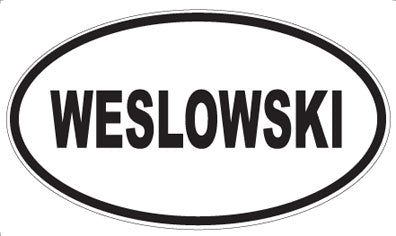 WESLOWSKI - Oval Sticker