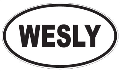 WESLY - Oval Sticker