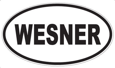WESNER - Oval Sticker