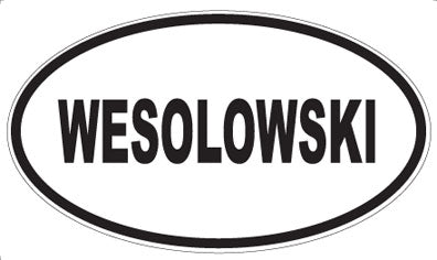 WESOLOWSKI - Oval Sticker