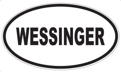 WESSINGER - Oval Sticker