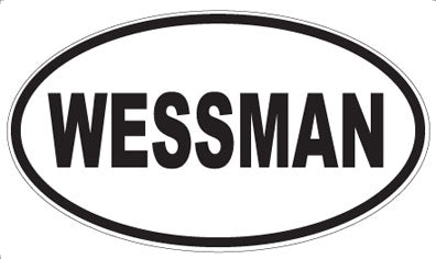 WESSMAN - Oval Sticker