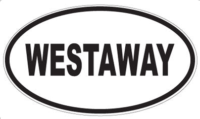 WESTAWAY - Oval Sticker