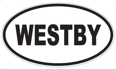 WESTBY - Oval Sticker