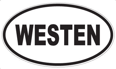 WESTEN - Oval Sticker